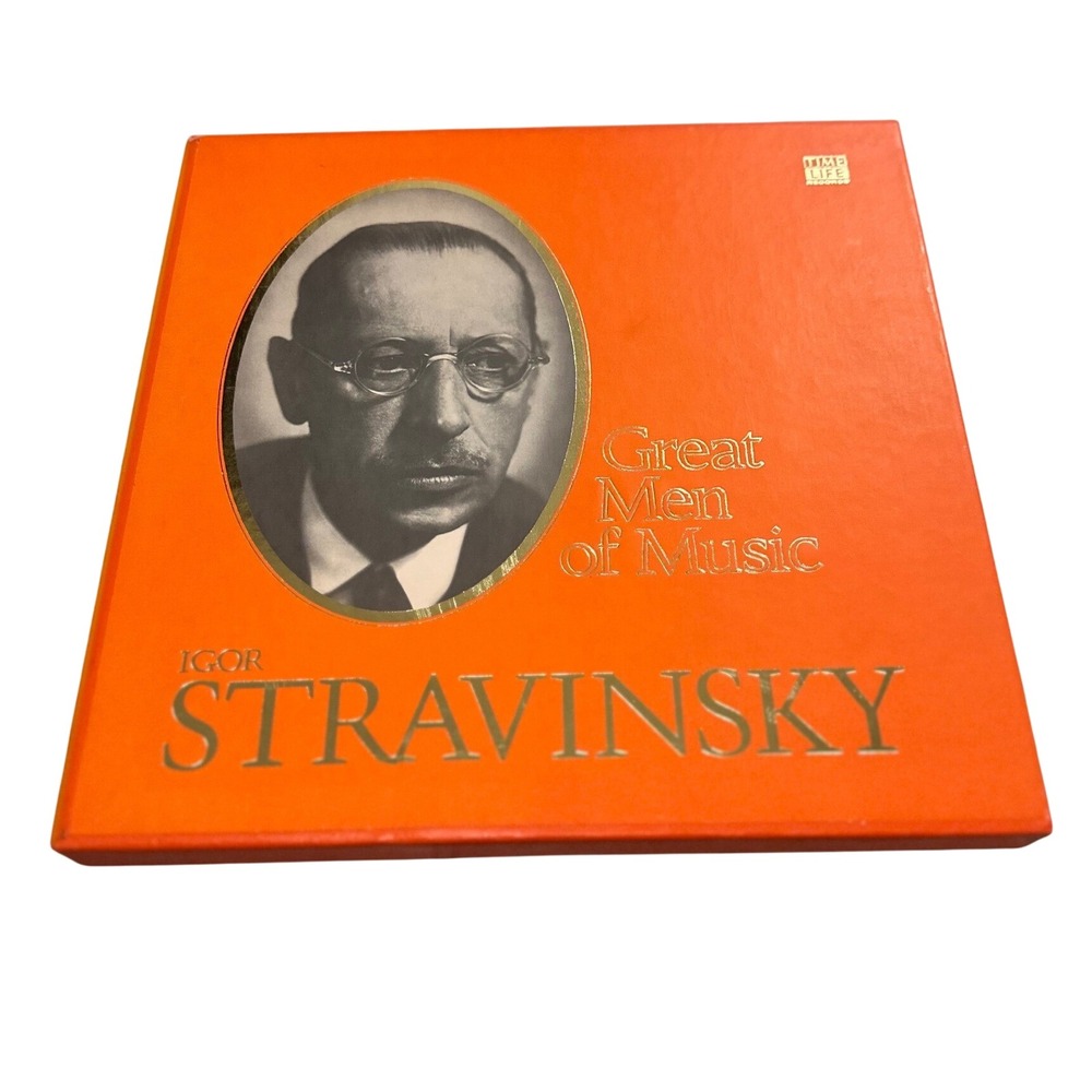 Time Life Great Men of Music Igor Stravinsky 4 LP Vinyl Box Set Orange STL550